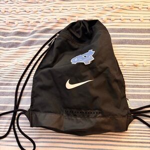 Nike Black and Blue Drawstring Backpack
